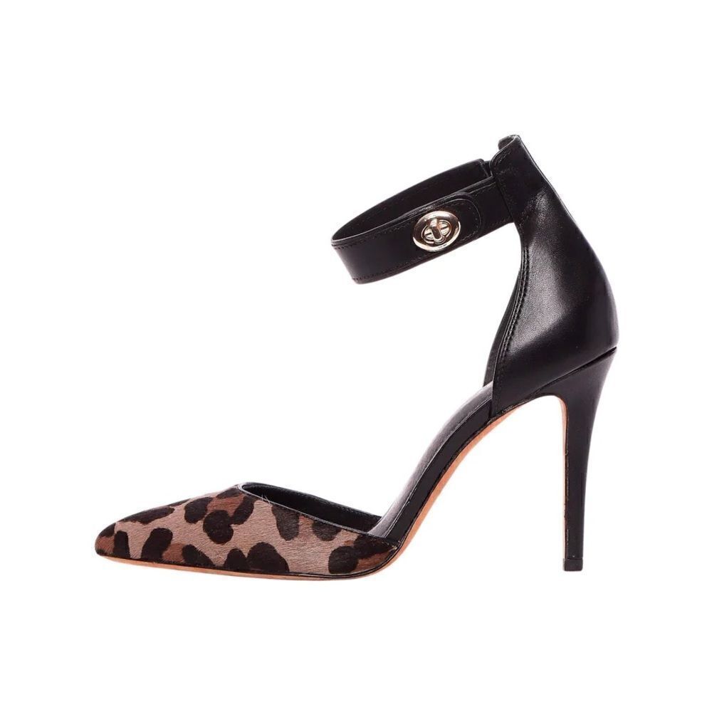 New Coach Houston Ocelot Calf Hair Calfskin Heels - Picture 2 of 13